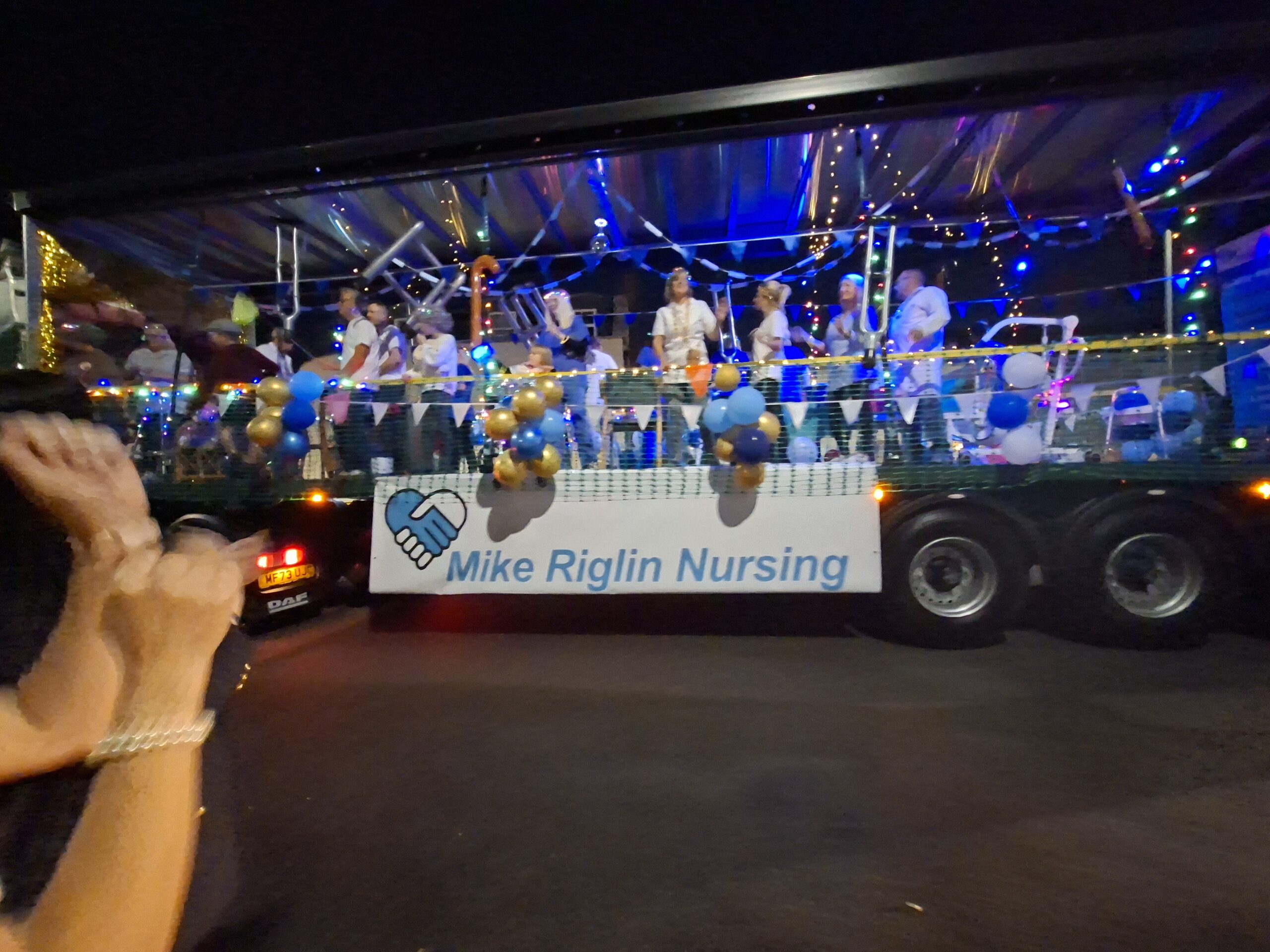 Mike Riglin Nursing illuminated float, overall procession winners